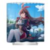 amber genshin impact harrison brown - Anime Shower Curtains