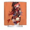 amber genshin impact waifu anime manga series fanart hentai ahegao oppai mad lab - Anime Shower Curtains