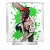 animals chainsaw man anime video game transparent - Anime Shower Curtains