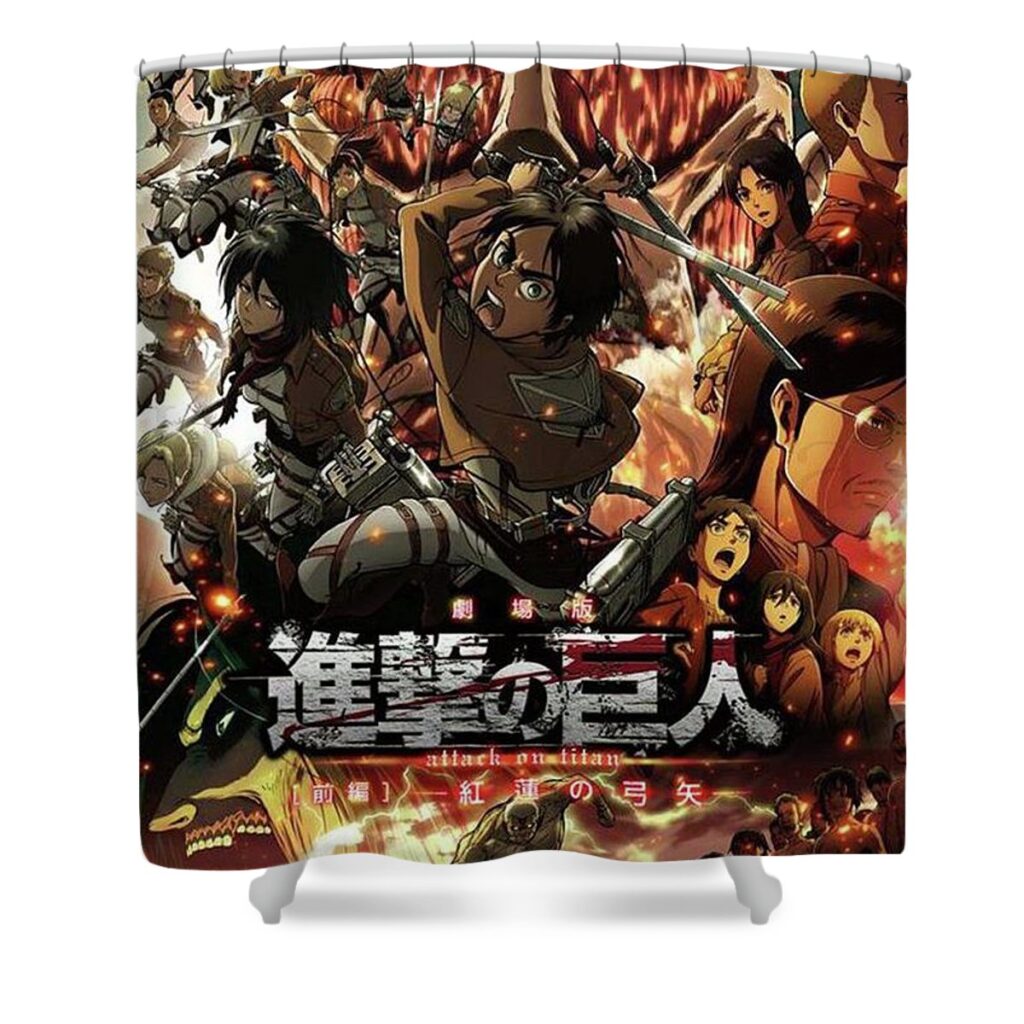 aot founding titan alda rippin - Anime Shower Curtains