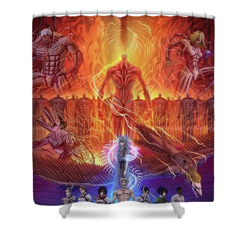aot new edition alda rippin - Anime Shower Curtains