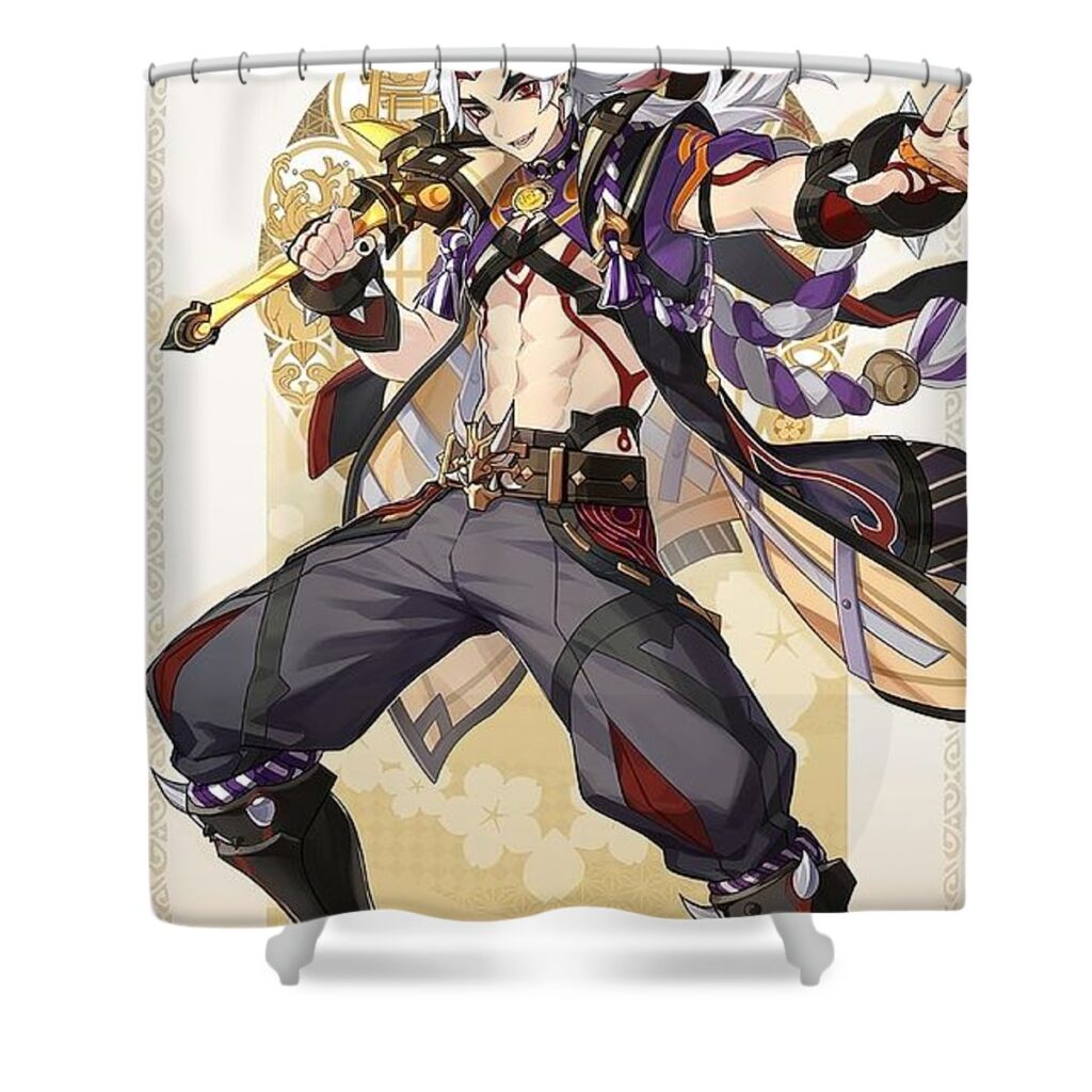 arataki itto genshin impact andrew layla - Anime Shower Curtains