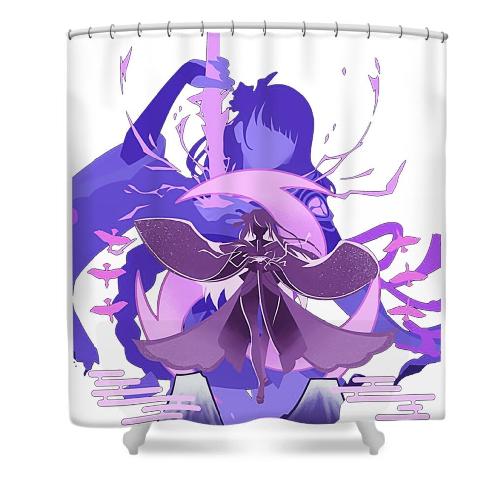 archon electro raiden genshin impact parker ellie transparent - Anime Shower Curtains
