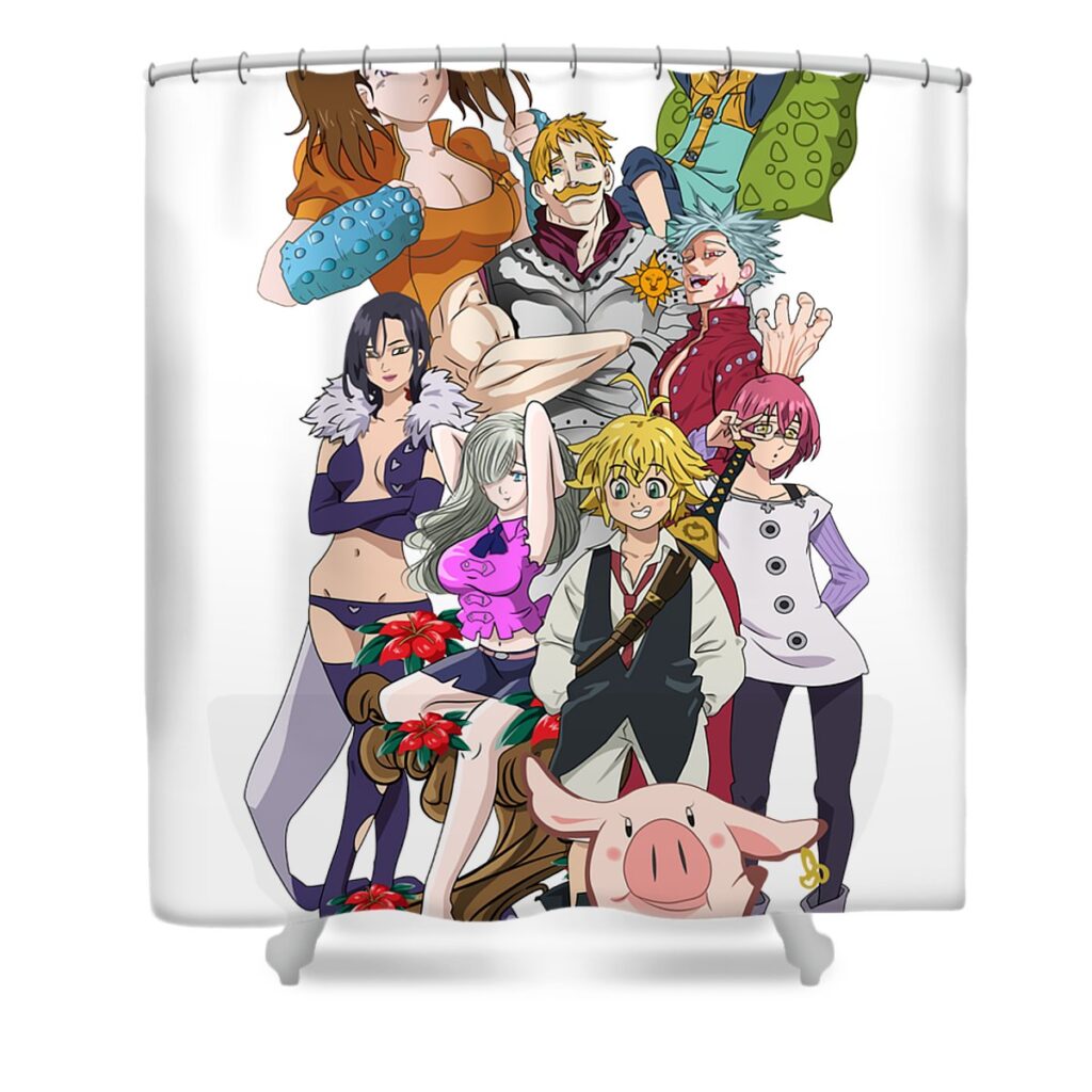 attractive seven deadly sins anime gifts for fan inny shop transparent - Anime Shower Curtains