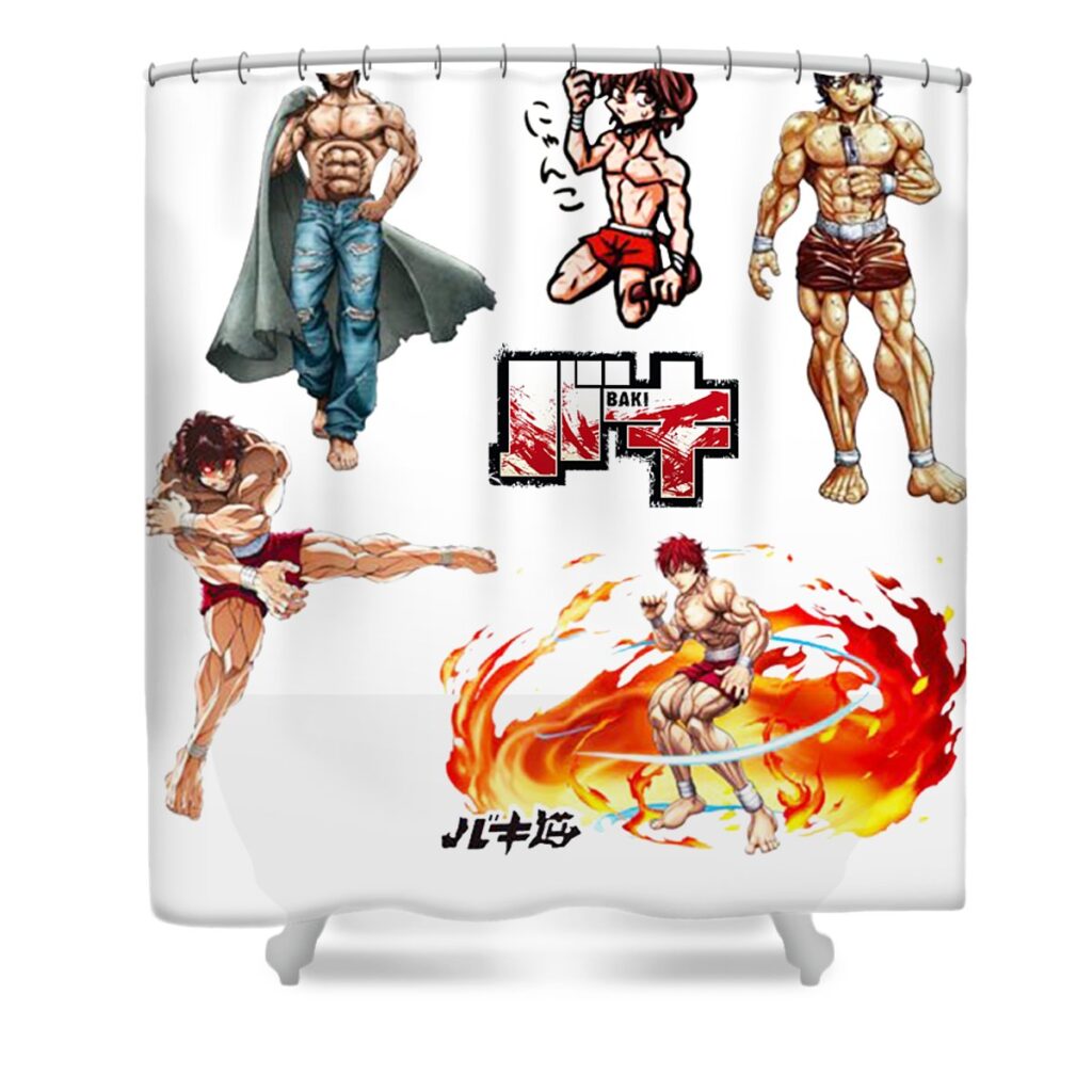 baki cool gunawan sean transparent - Anime Shower Curtains