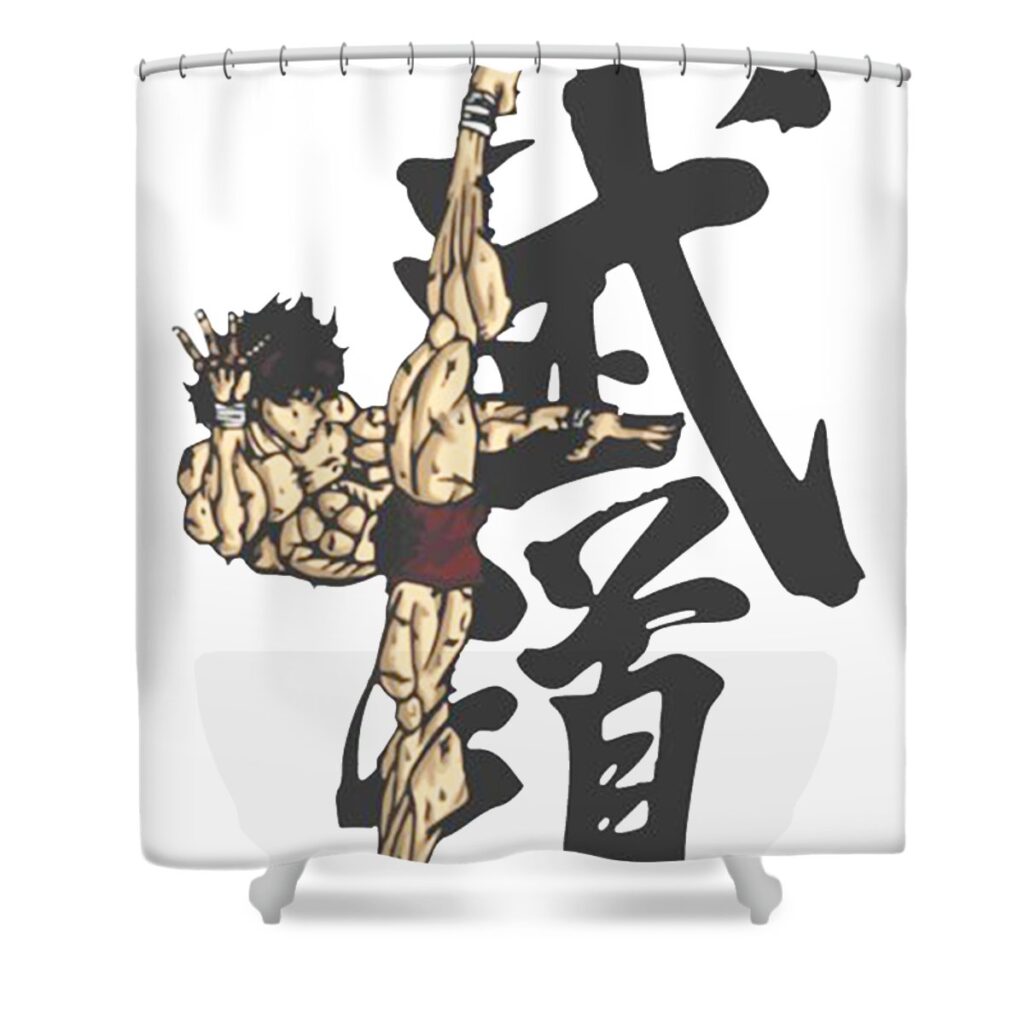 baki cool lucki lacki transparent - Anime Shower Curtains