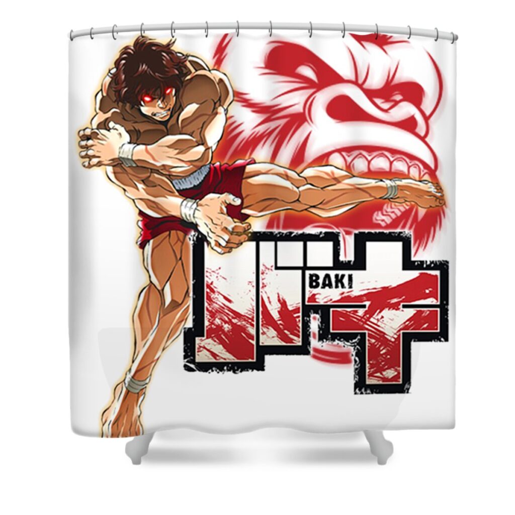 baki cool nora ameliani transparent - Anime Shower Curtains