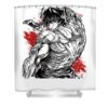 baki hanma allen roberts transparent - Anime Shower Curtains