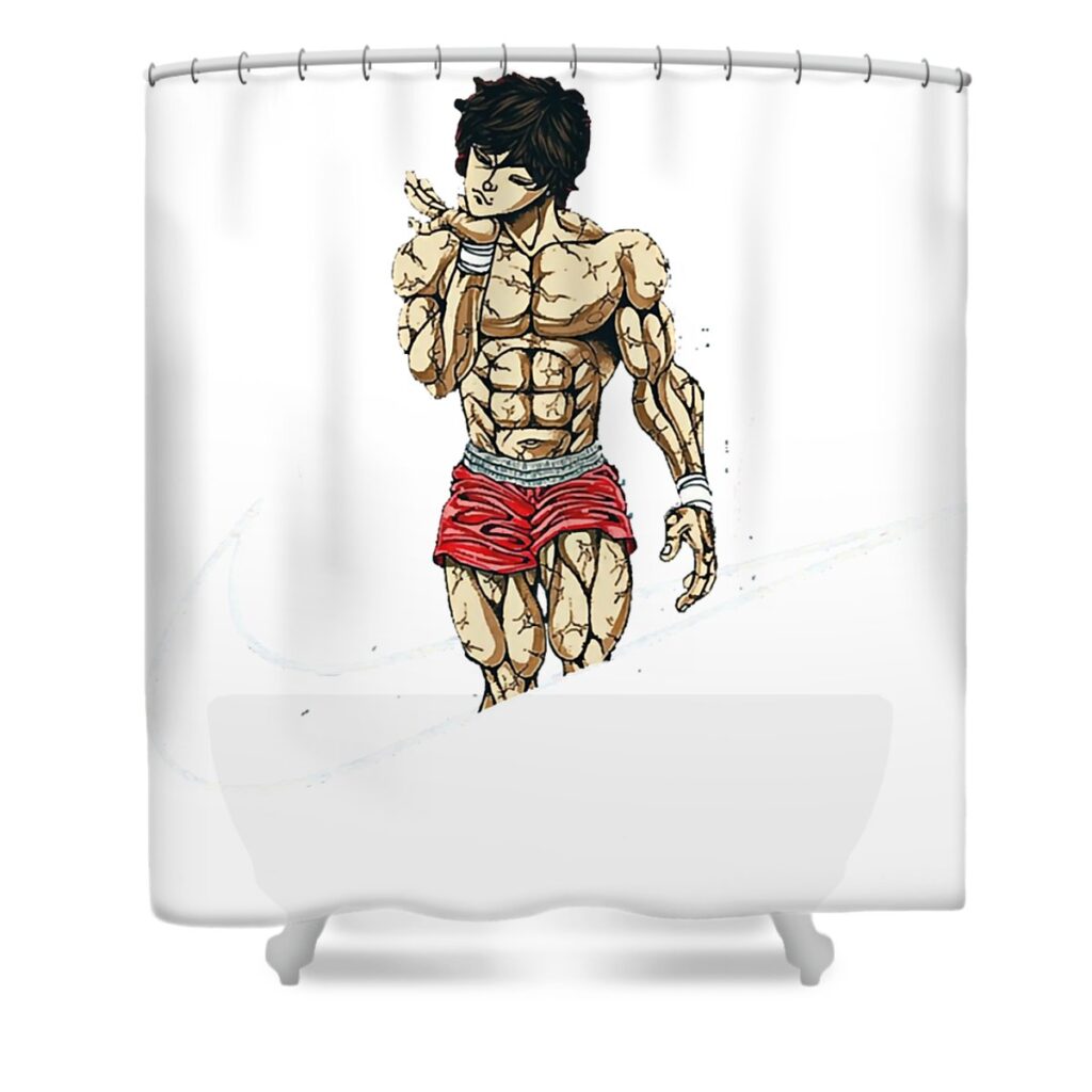 baki hanma the grappler for otaku gym and for price kevin transparent - Anime Shower Curtains