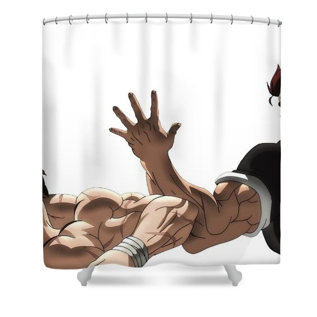 baki high five candice patel - Anime Shower Curtains