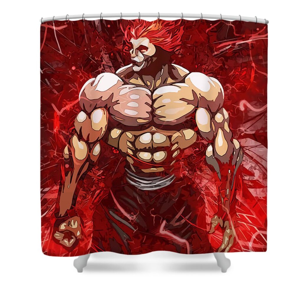 baki poster goat music aesthetic humor rose davis - Anime Shower Curtains