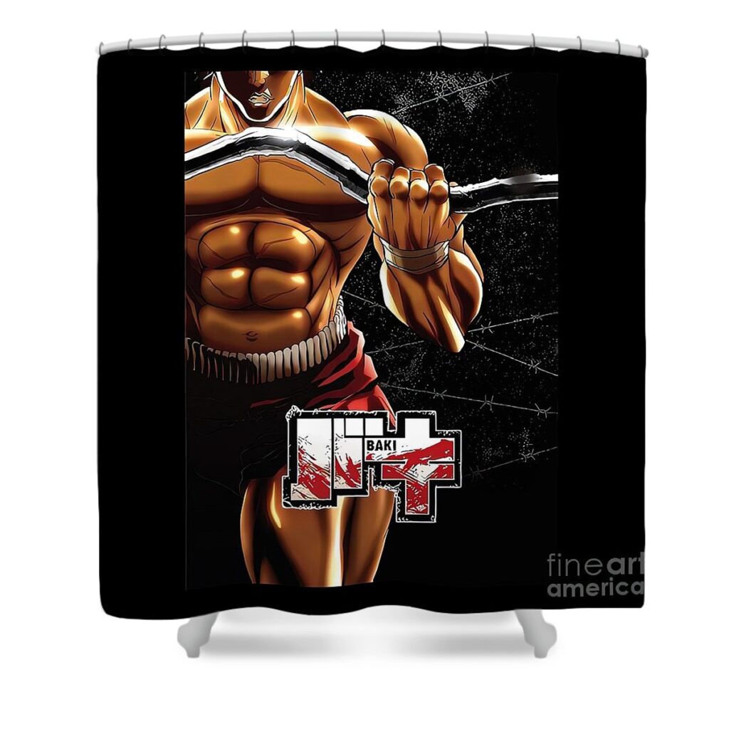 baki the grappler isla dominic - Anime Shower Curtains