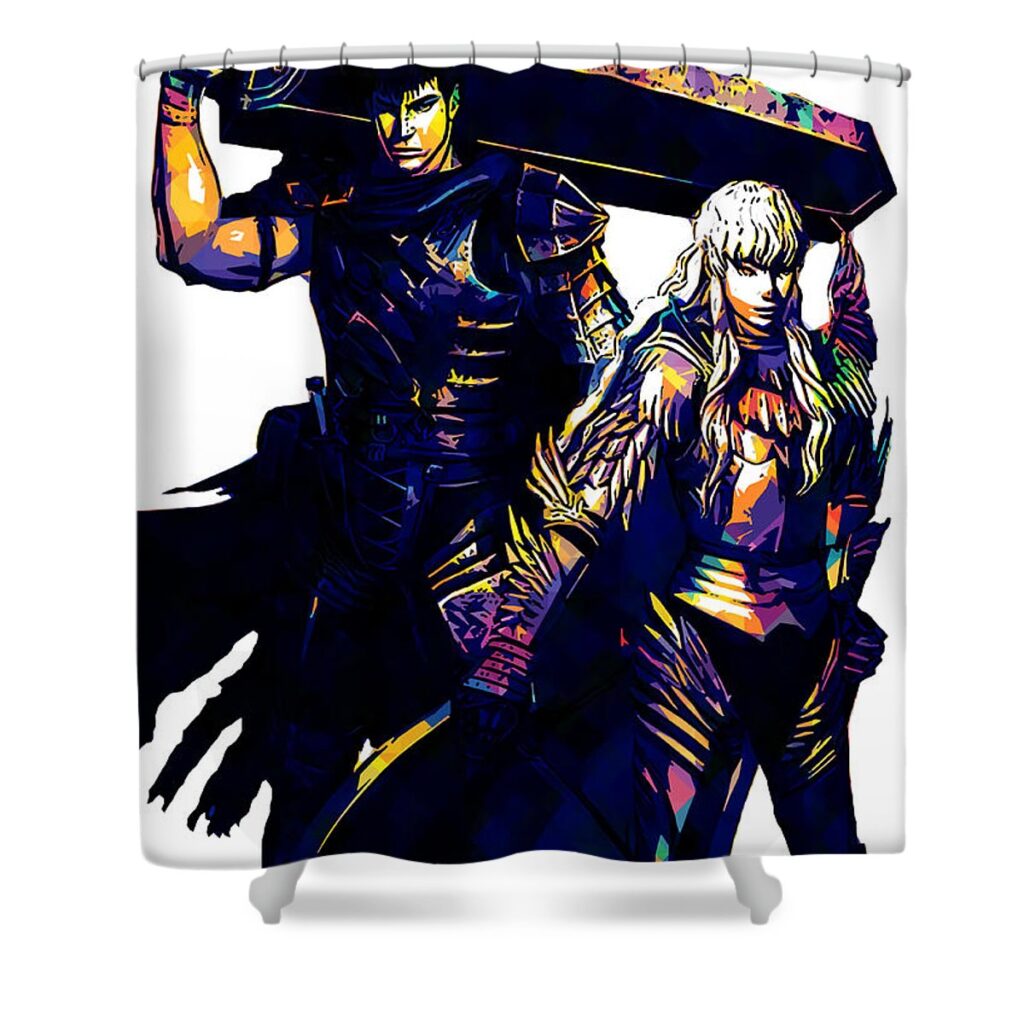 berserk poster morgan lindsay - Anime Shower Curtains