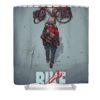 bike evanart evan miller - Anime Shower Curtains