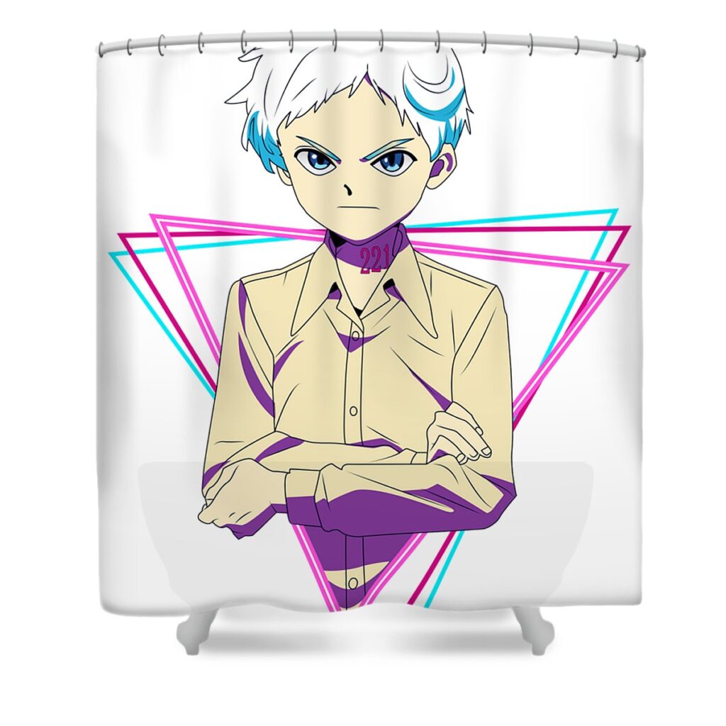 bright the promised neverland norman vintage inny shop transparent - Anime Shower Curtains