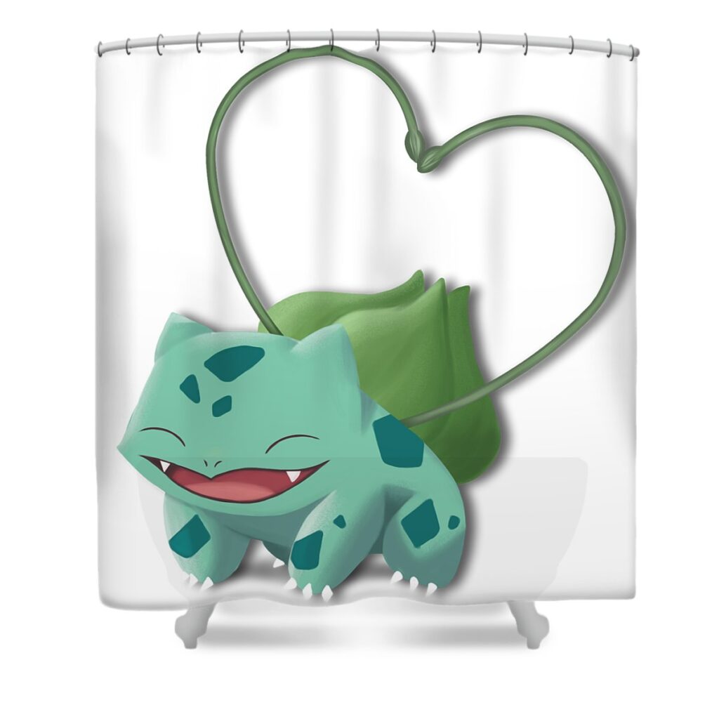 bulbasaur 11 juliart jcmm transparent - Anime Shower Curtains