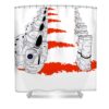 chainsaw man astronaut allen roberts transparent - Anime Shower Curtains