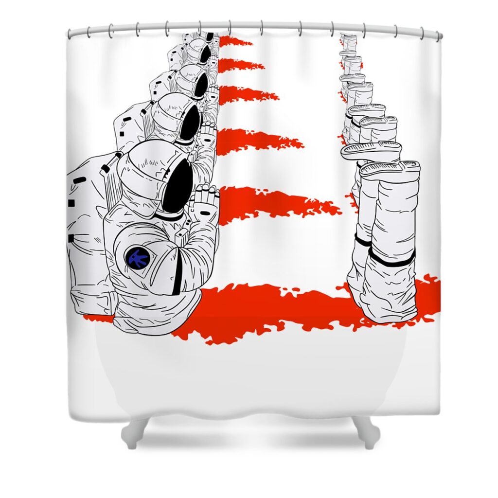 chainsaw man astronaut allen roberts transparent - Anime Shower Curtains