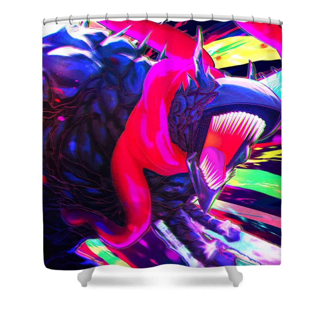 chainsaw man green price clarke - Anime Shower Curtains