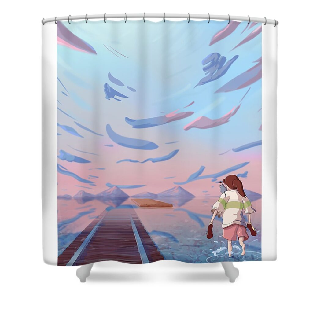 chihiro fantasy jessica schong transparent - Anime Shower Curtains