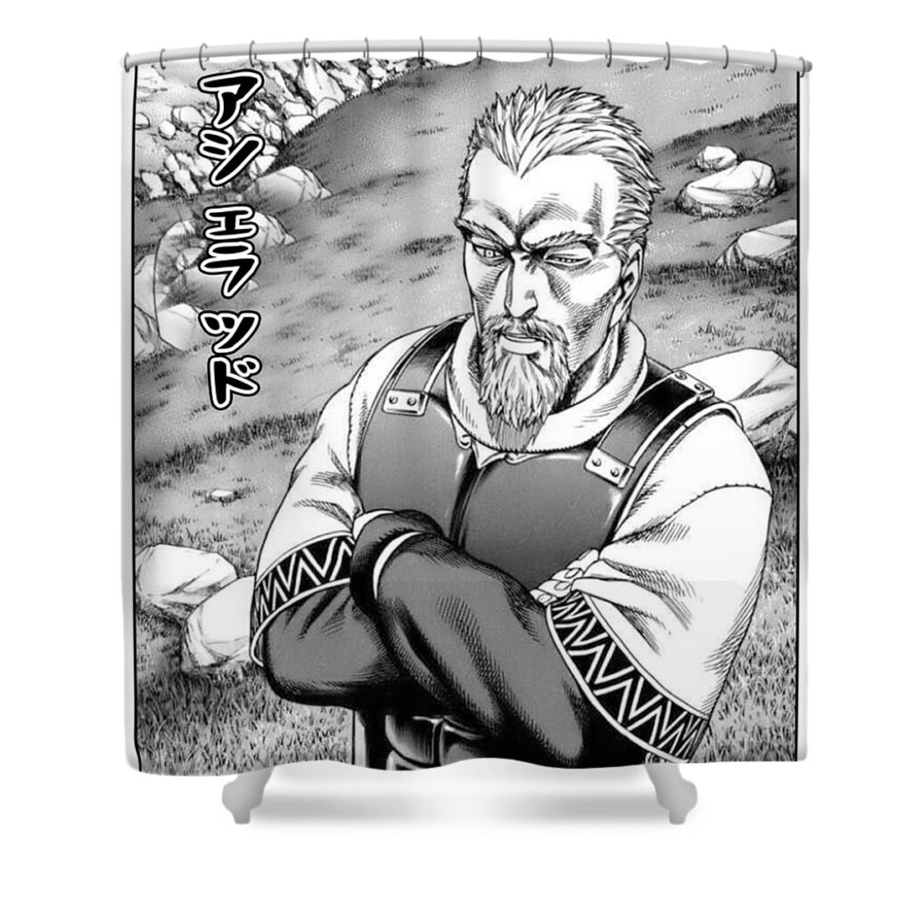 classic askeladd vinland saga anime gifts for fans lotus leafal transparent - Anime Shower Curtains