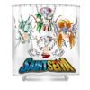 classic photo saint seiya anime characters gifts idea lotus leafal transparent - Anime Shower Curtains