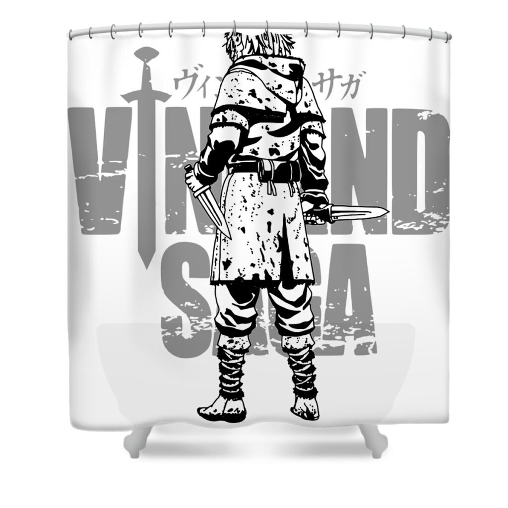 classic photo viking vinland saga anime gifts for fans lotus leafal transparent - Anime Shower Curtains