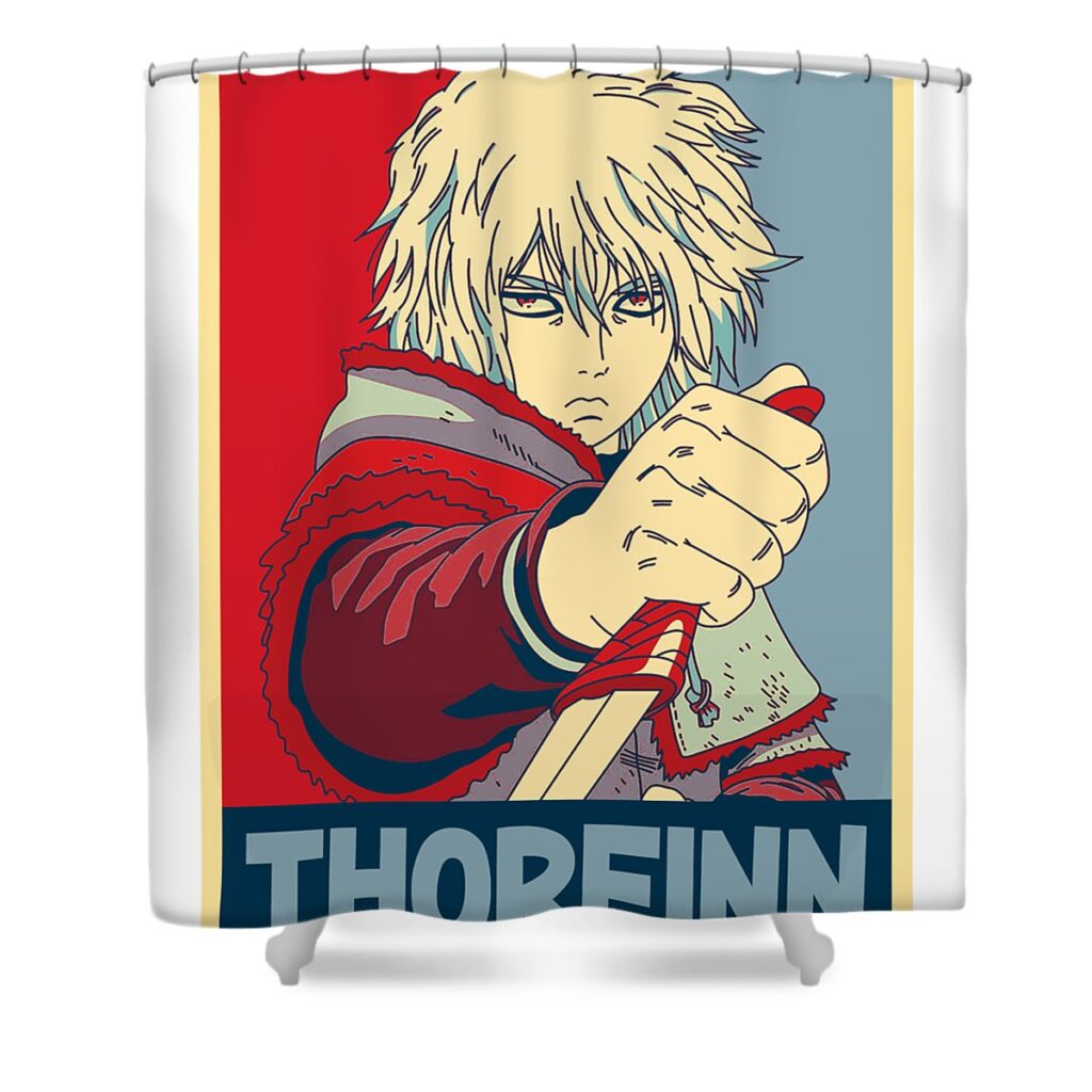 classic thorfinn vinland saga anime gifts for fans lotus leafal transparent - Anime Shower Curtains