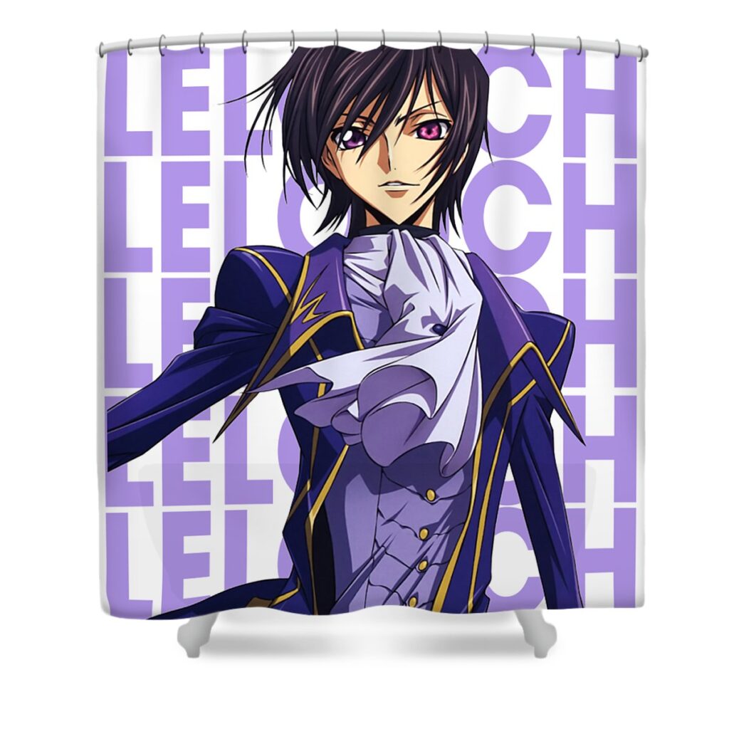 code geass lelouch name anime anime art transparent - Anime Shower Curtains