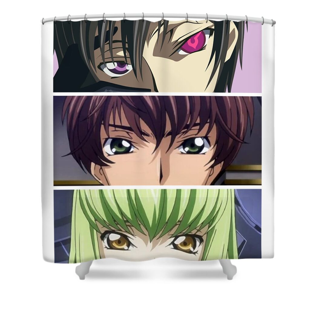 code geassn anime eyes art characters anime art transparent - Anime Shower Curtains