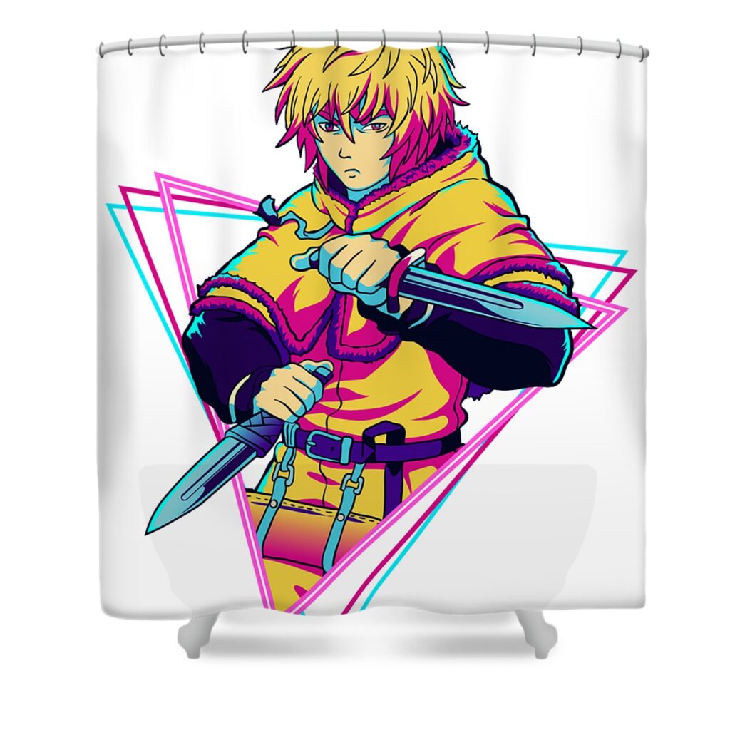 cute vinland saga thorfinn karlsefni cute fan inny shop transparent - Anime Shower Curtains