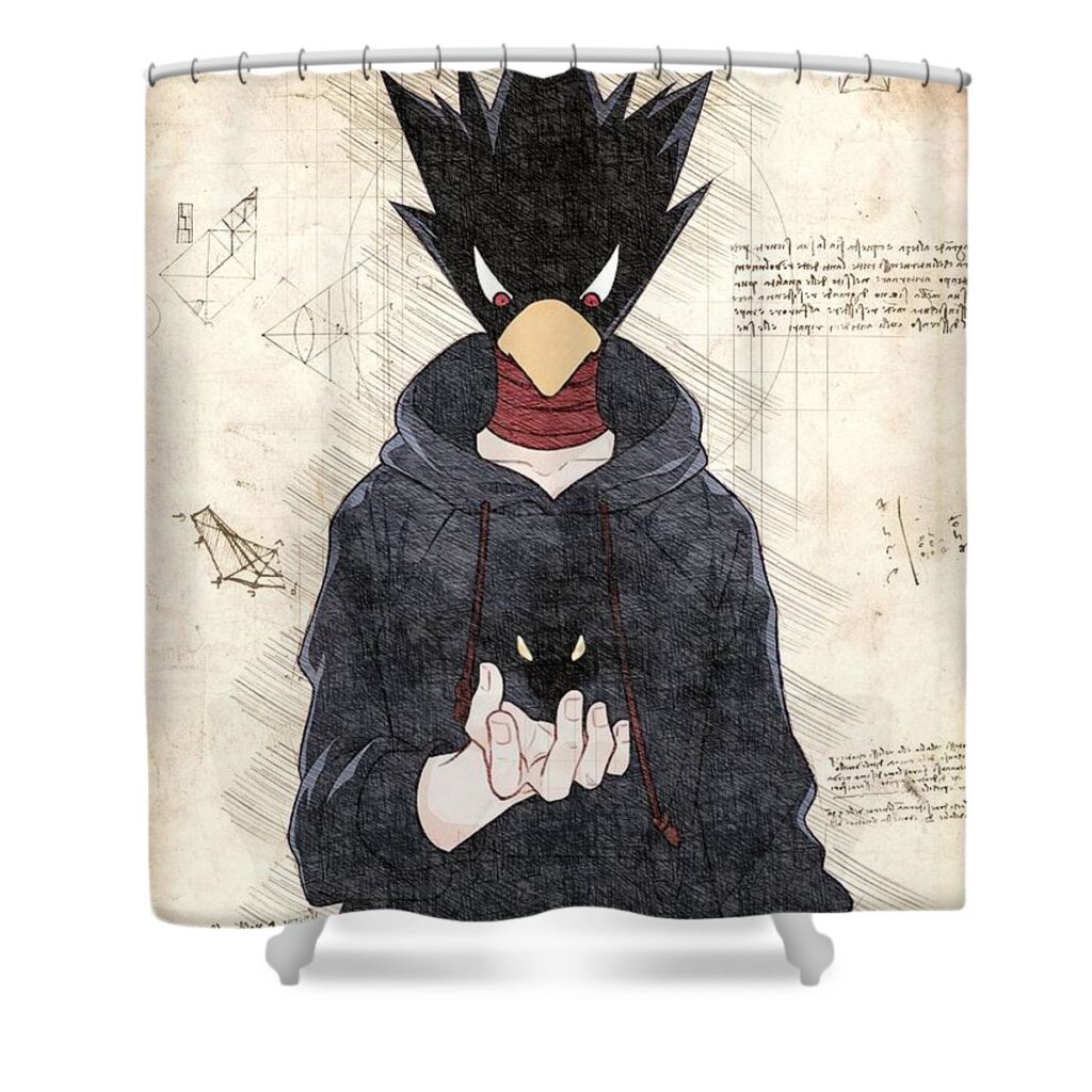 dark shadow artwork big mart - Anime Shower Curtains