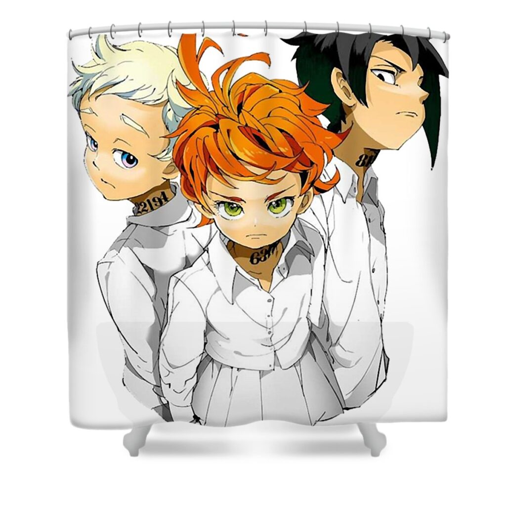 day gift for japan the manga promised neverland anime funny men fan mizorey tee transparent - Anime Shower Curtains