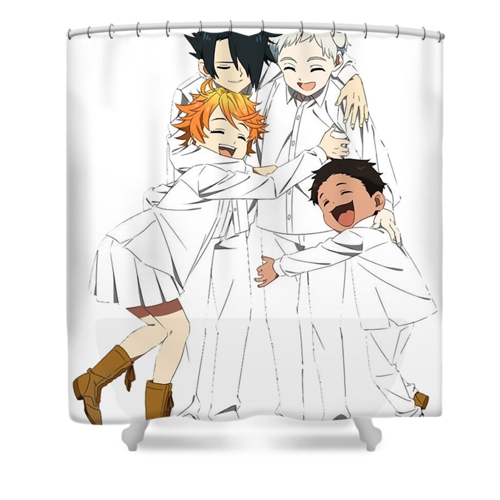 day gifts for japan the manga promised neverland anime cute graphic gifts mizorey tee transparent - Anime Shower Curtains
