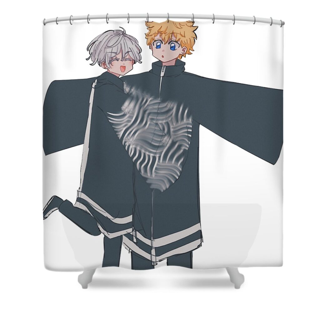 day gifts takemichi chipi manga hanagaki cool gift mizorey tee transparent - Anime Shower Curtains