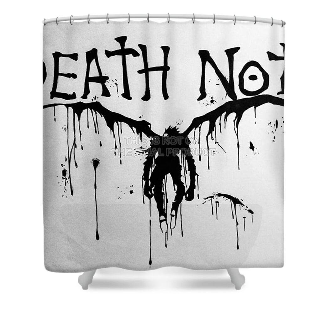 death note flying demon death note - Anime Shower Curtains