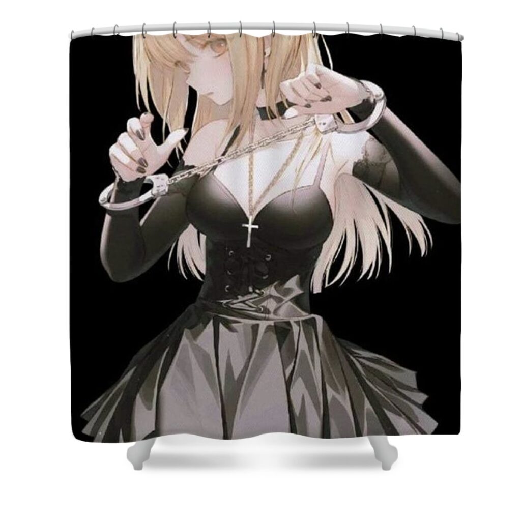 death note misa amane handcuffed death note - Anime Shower Curtains