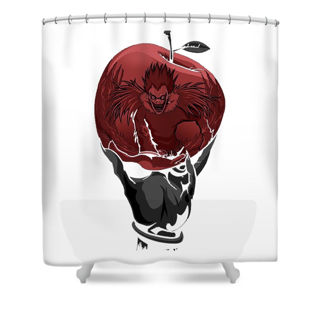 death note the red apple cale adams transparent - Anime Shower Curtains