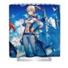 diluc and jean genshin impact clark chelsea - Anime Shower Curtains