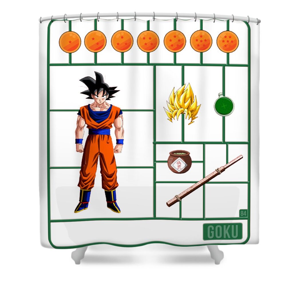 dragon ball z air fix model kit angelita m heffernan transparent - Anime Shower Curtains