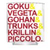 dragon ball z character list louis l sullivan transparent - Anime Shower Curtains