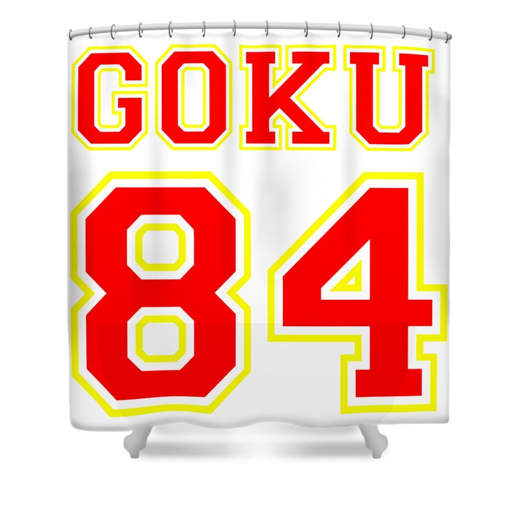 dragon ball z goku number varsity louis l sullivan transparent - Anime Shower Curtains