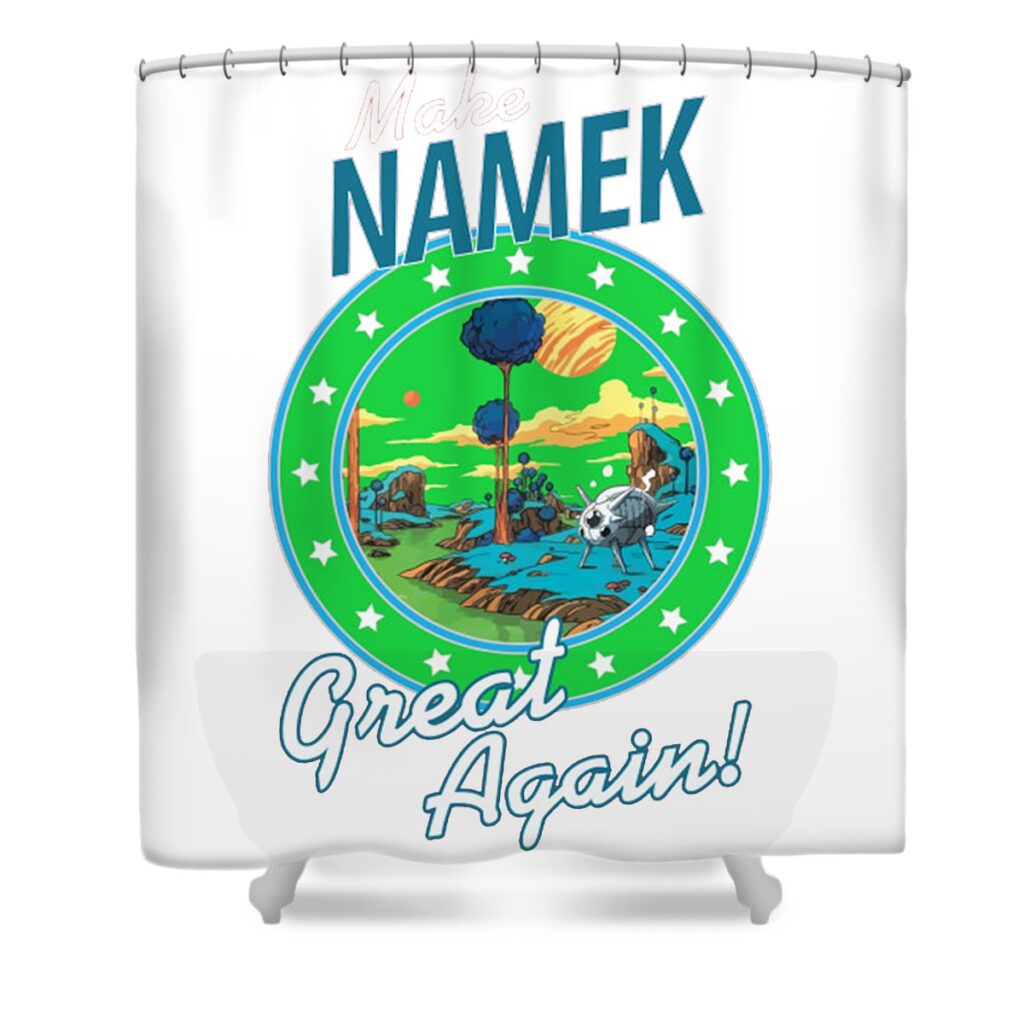 dragon ball z make namek great again joann d myers transparent - Anime Shower Curtains