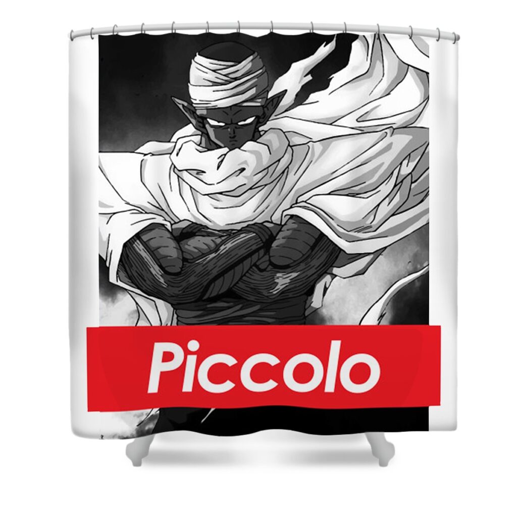 dragon ball z piccolo red band logo angelita m heffernan transparent - Anime Shower Curtains