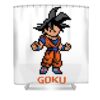 dragon ball z pixel goku angelita m heffernan transparent - Anime Shower Curtains