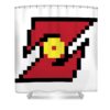 dragon ball z pixel logo angelita m heffernan transparent - Anime Shower Curtains