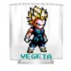 dragon ball z pixel vegeta angelita m heffernan transparent - Anime Shower Curtains