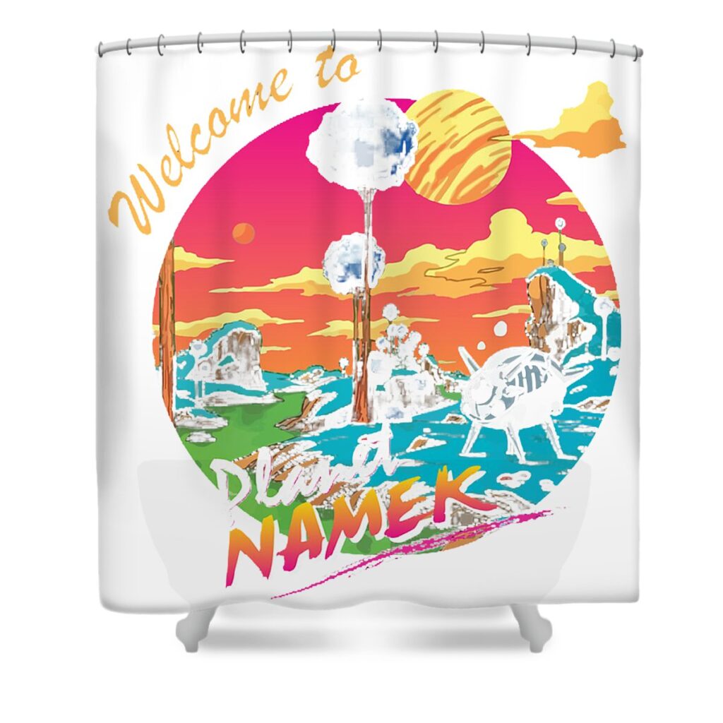 dragon ball z planet namek kathleen d pettie transparent - Anime Shower Curtains