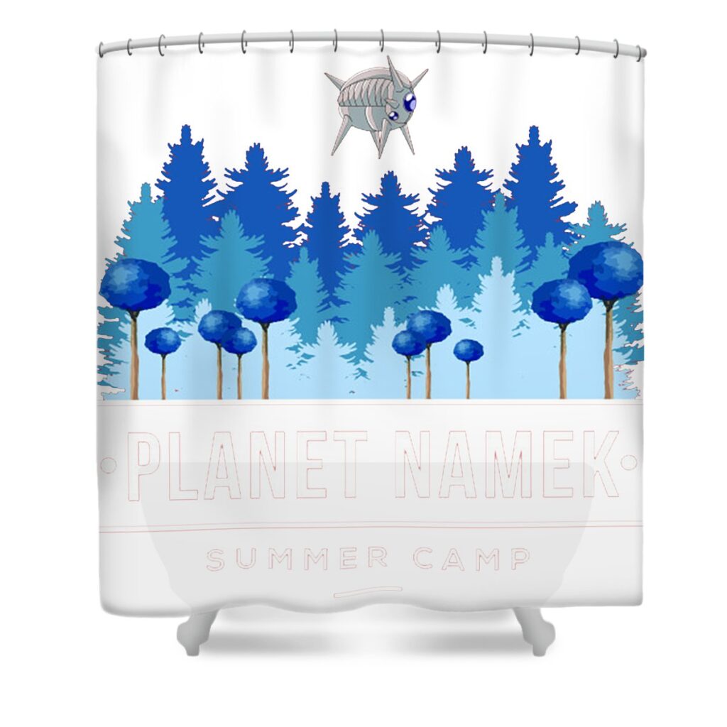 dragon ball z planet namek summer camp joann d myers transparent - Anime Shower Curtains