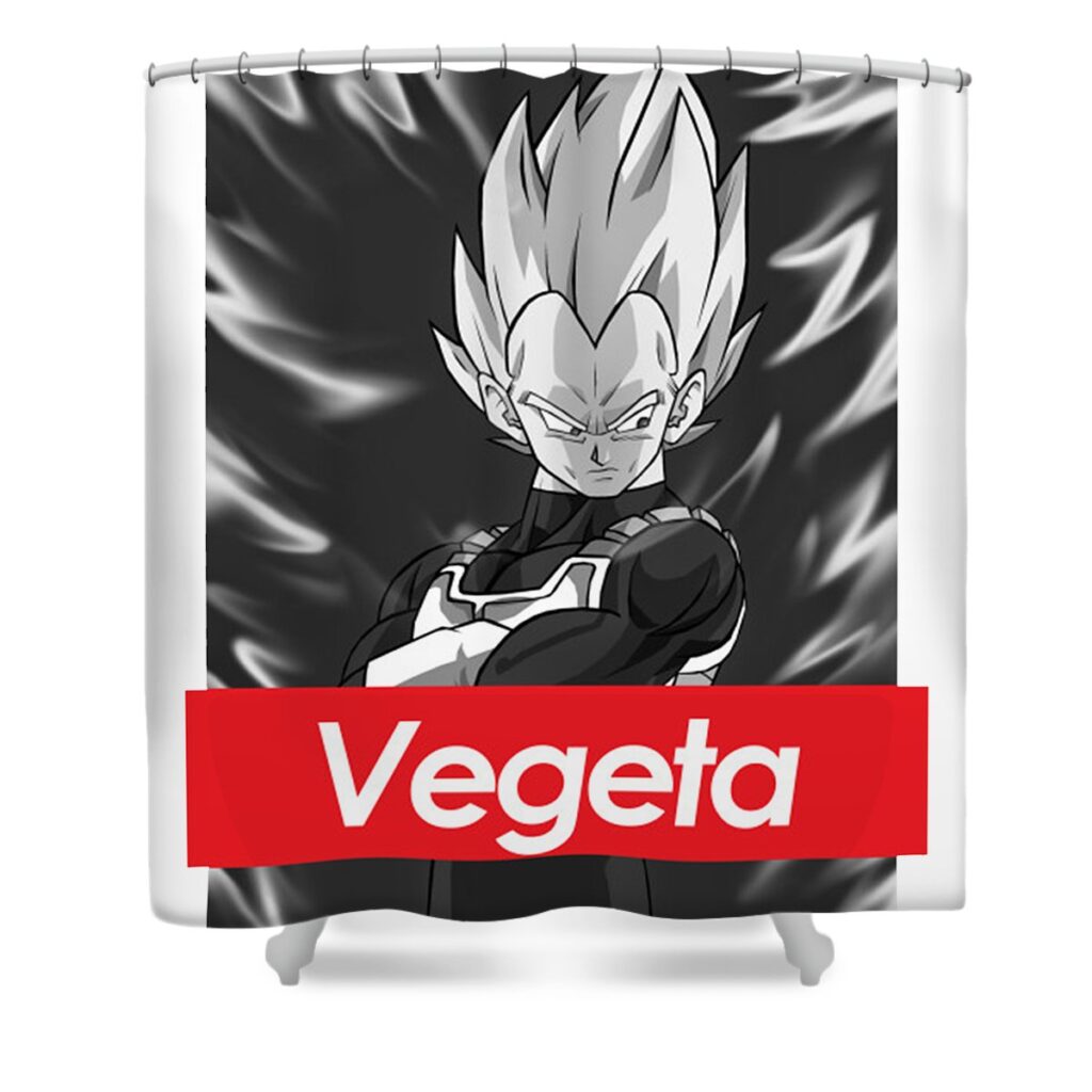 dragon ball z vegeta red band logo angelita m heffernan transparent - Anime Shower Curtains